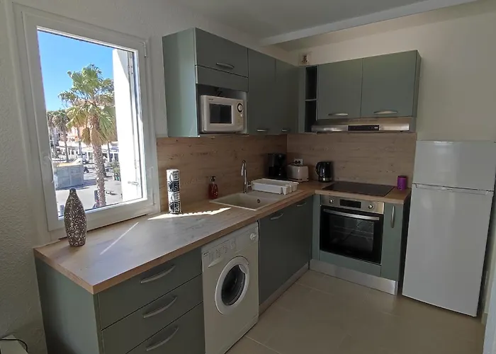 Cap D'agde F3 Belle Vue Port Avec Garage Piscine Climatisation דירה